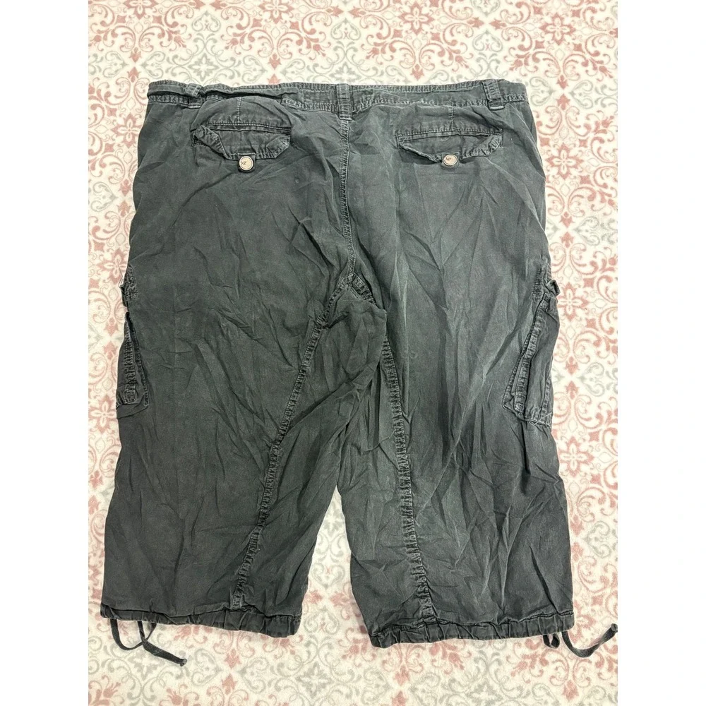 YXR Jeans Mens Cargo Shorts Faded Black 100 Cotton Relaxed Fit Size 42 Utility - Picture 8 of 10